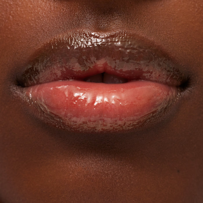Close-up of glossy lips 