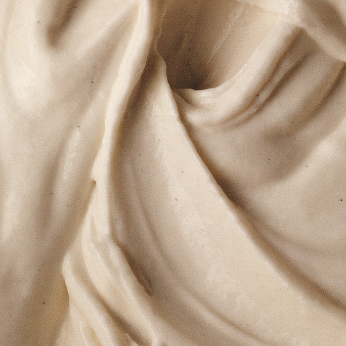 Close-up of smooth, beige cream texture
